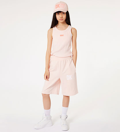 DKNY Tanktop - Rib - Rosa