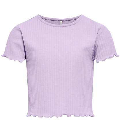 Kids Only T-shirt - KogNella - Rib - Noos - Pastel Lilac