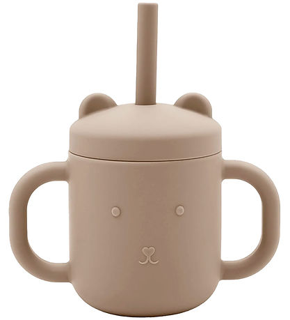 Petit Monkey Kop m. Sugerør - Silikone - 175 cm - Taupe