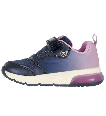 Geox Sko m. Lys - Spaceclub - nsket - Navy/Lavender