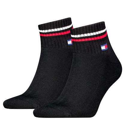 Tommy Hilfiger Ankelstrømper - 2-pak - Sort