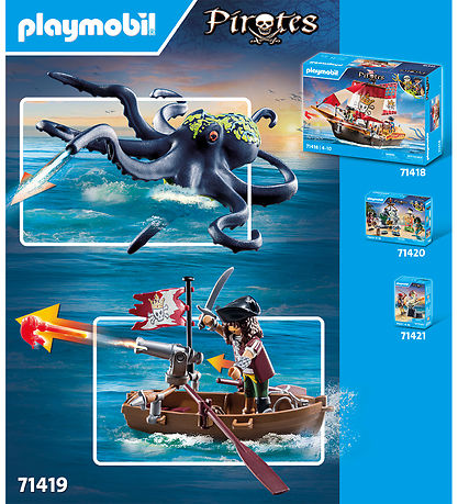 Playmobil Pirates - Kamp Mod Kmpeblksprutten - 71419 - 44 Dele