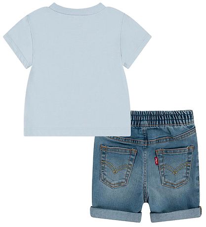 Levis St - T-Shirt/Shorts - Critter Stacked - Niagra Mist
