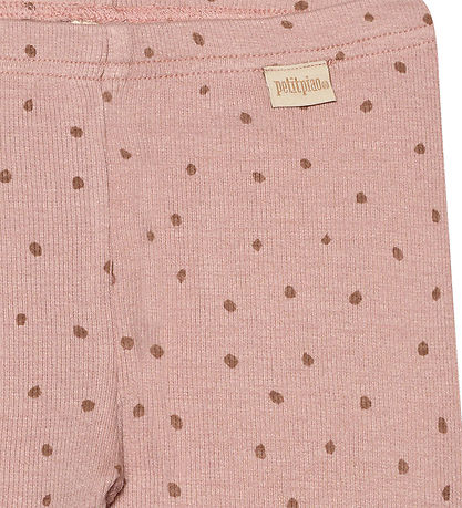 Petit Piao Leggings - Rib - Modal - Rose Fawn