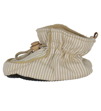 Melton Hjemmesko - Striped - Beige