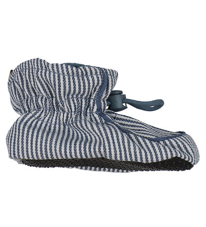 Melton Hjemmesko - Striped - Dark Denim