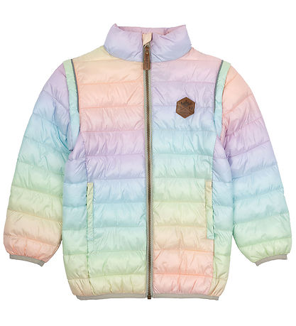 Mikk-Line Dynejakke/Vest - 2-i-1 - Colorful