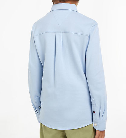 Tommy Hilfiger Skjorte - Monogram Stretch - Breezy Blue