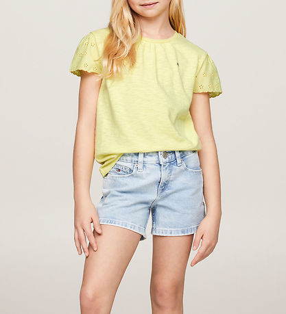 Tommy Hilfiger T-shirt - Broderie Anglaise - Yellow Tulip