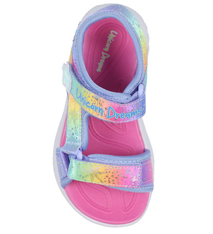 Skechers Sandaler m. Lys - S Lights Unicorn Dreams - Blue/Multi