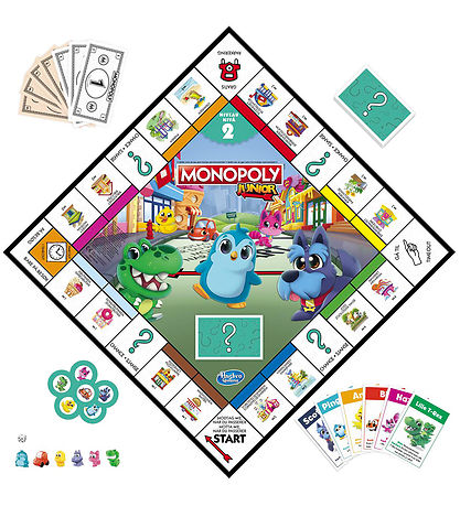 Hasbro Brtspil - Monopoly Junior - 2-i-1