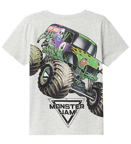 Name It T-shirt - NkmFajr Monster Jam - Light Grey Melange