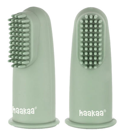 Haakaa Fingertandbrste - 2-pak - Pea Green