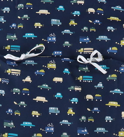 Nørgaard Madsens Sengetøj - Baby - Navy m. Biler