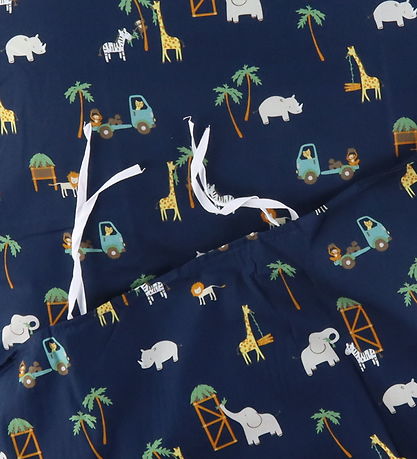 Nrgaard Madsens Sengetj - Baby - Navy m. Safaridyr