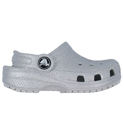 Crocs Sandaler - Classic Glitter Clog T - Silver Glitter