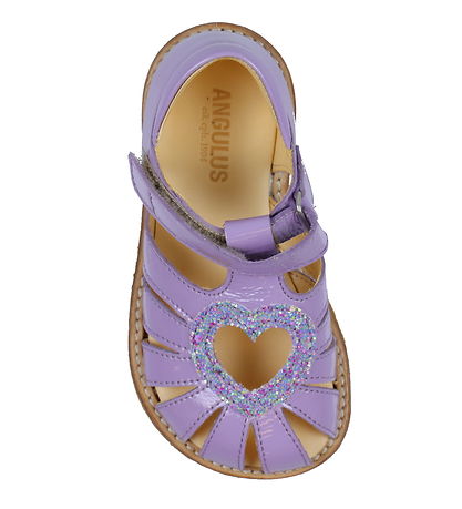 Angulus Sandaler - Hjertesandal - Lilac/Confetti Glitter