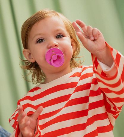 BIBS Colour Sutter - 2-pak - Str. 2 - Rund - Bubblegum/Peri