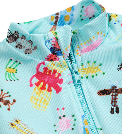 Bobo Choses Badeheldragt - UV50+ - Funny Insects - Aqua Blue