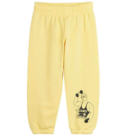 Mini Rodini Sweatpants - Weight Lifting - Gul