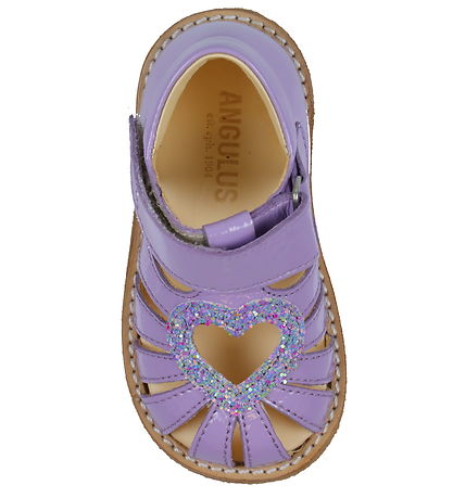 Angulus Sandaler Hjertesandal - Lilac/Confetti Glitter