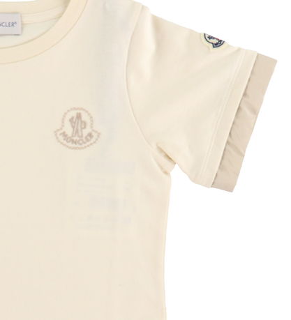 Moncler T-shirt - Cream m. Beige