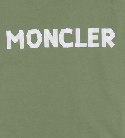 Moncler T-shirt - Armygrn m. Hvid