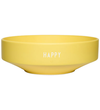 Design Letters Skål - Large - Favorite - Happy - Gul