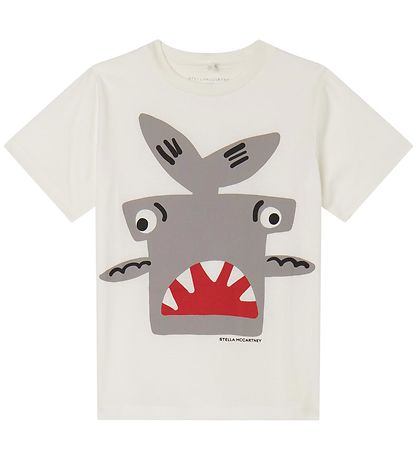 Stella McCartney Kids T-shirt - Hvid m. Haj