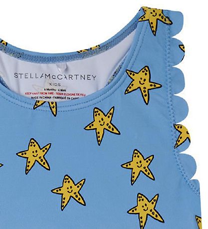 Stella McCartney Kids Badedragt - UV50+ - Bl/Gul m. Sstjerner