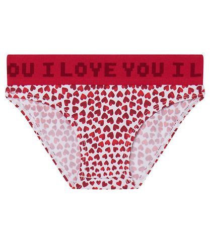 Stella McCartney Kids Bikini - UV50+ - Hvid/Rd m. Hjerter