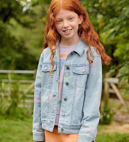 Stella McCartney Kids Denimjakke - Celeste m. Stjerner