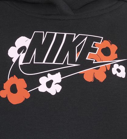 Nike Httetrje - Cropped - Sort m. Blomster