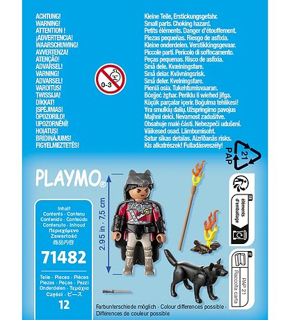 Playmobil SpecialPlus - Kriger med Ulv - 12 Dele - 71482