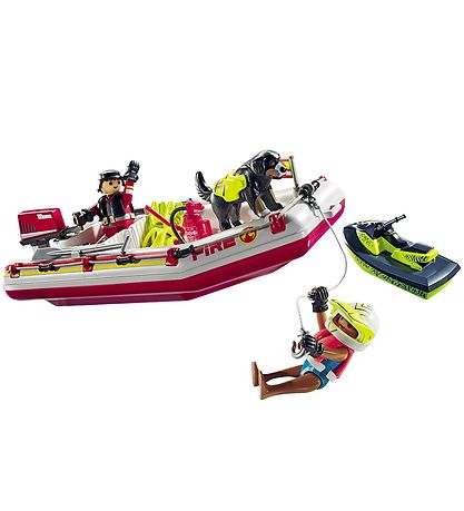 Playmobil Action Heroes - Brandbåd med Vandscooter - 71464 - 52 
