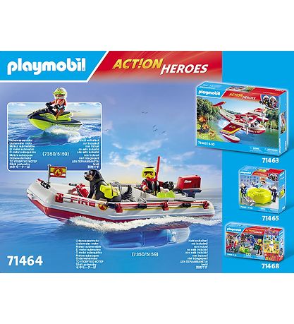 Playmobil Action Heroes - Brandbåd med Vandscooter - 71464 - 52 