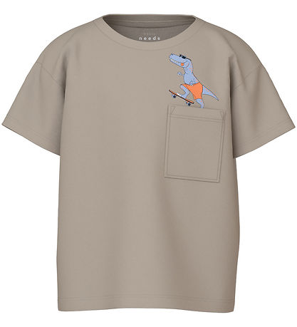 Name It T-Shirt - NmmVilian - Pure Cashmere/Dinosaur