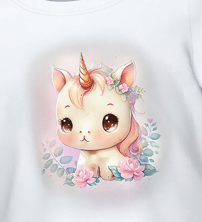 Name It T-Shirt - NmfVotea - Bright White/Unicorn