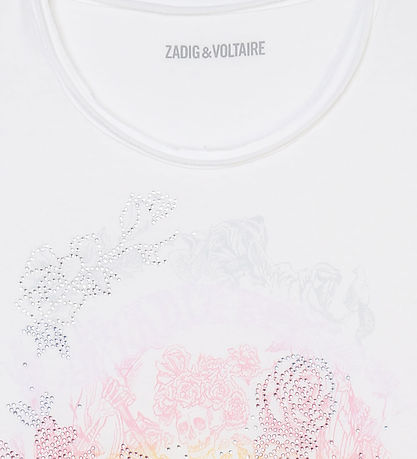 Zadig & Voltaire T-shirt - Angel - Hvid m. Print/Similisten