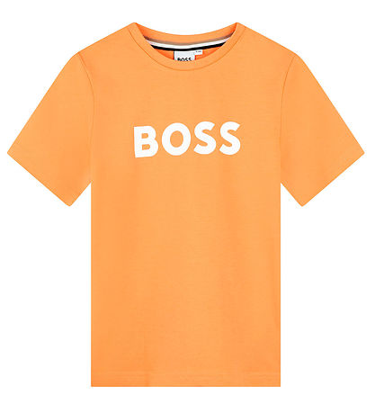 BOSS T-shirt - Tangerine Lave m. Hvid
