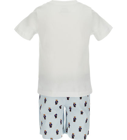 Polo Ralph Lauren Nattj - Hvid/Bl m. Bamse