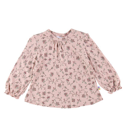 Joha Bluse - Bambus - Stvet Rosa m. Blomster