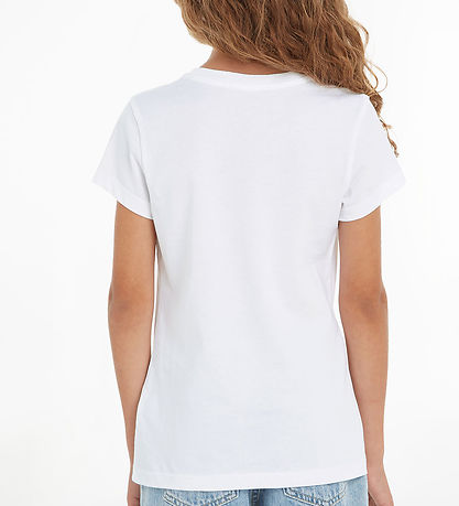 Calvin Klein T-shirt - Slim s/s - Meta Graphic Slim - Bright Whi