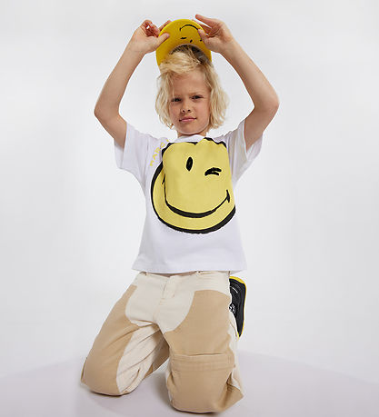 Little Marc Jacobs T-shirt - Hvid/Gul m. Smiley