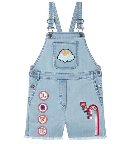 Stella McCartney Kids Smkbukser - Denim - Lysebl m. Patches