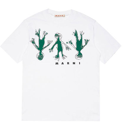 Marni T-shirt - Hvid/Grn