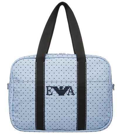 Emporio Armani Pusletaske - Lysebl/Navy m. Logoer