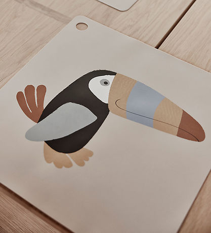 OYOY Dækkeserviet - Silikone - Toucan - Clay