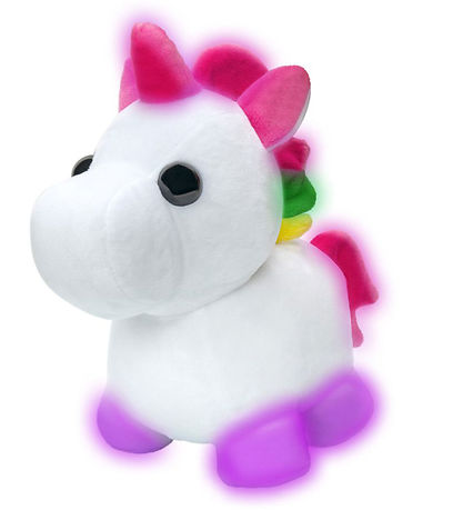 Adopt Me Bamse m. Lys - 30 cm - Mega Neon Unicorn