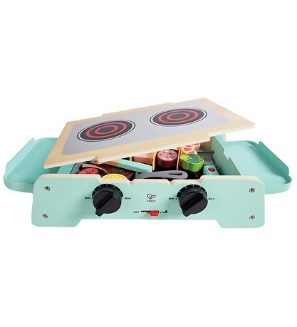 Hape Legemad m. Lyd/Lys - Træ - Sizzling Griddle & Grill BBQ